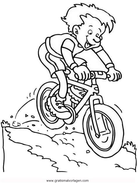 Mountainbike Junge Gratis Malvorlage In Sport Verschiedene Sportarten