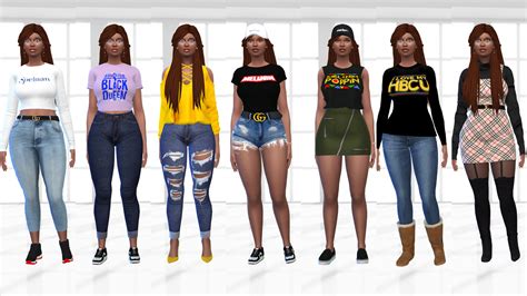 Sims 4 Hbcu Black Simmer Student Lookbook Cc 1 Desire Luxe Images And