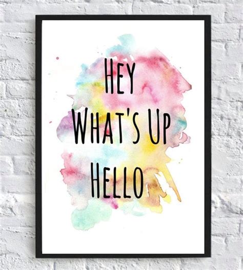 Printable Hey Whats Up Helloprintable Wall By Printablesbyhelen