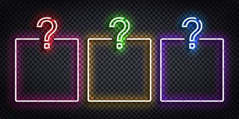 Premium Vector Realistic Isolated Neon Sign Of Quiz Frames Logo For