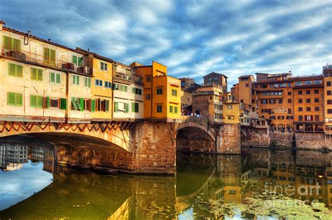 Ponte Vecchio Bridge In Florence Italy Arno River Photograph By