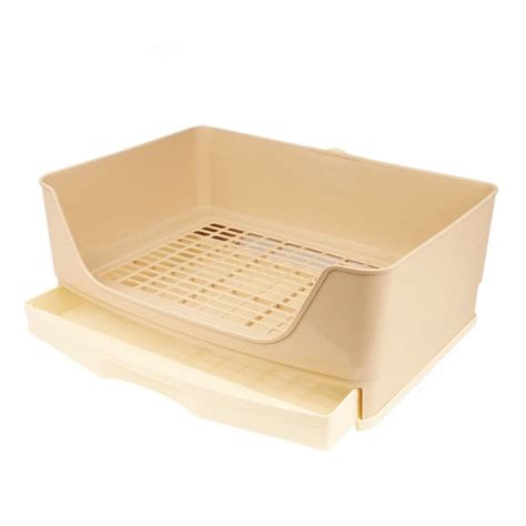 Large Rabbit Litter Box With Drawer Place Firmly Pet Bedpan Corner