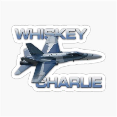 F18 Whiskey Charlie Air Force Defense Fighter Jet Sticker For Sale