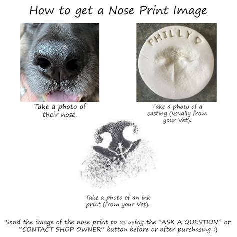 Actual Dog Nose Print Necklace Real Dog Nose Print Jewelry Etsy