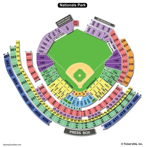 Nationals Park Seating Chart Seating Charts And Tickets