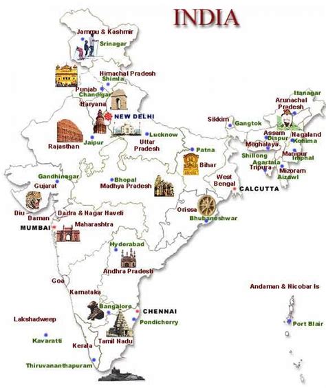 North India Tourist Places Map Map North India Tourist Places
