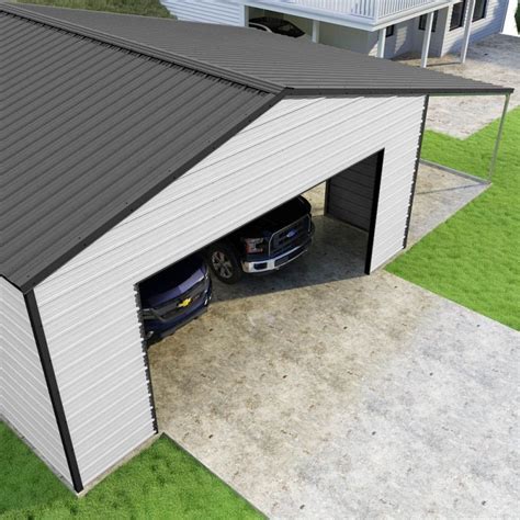 Versatube 24x24x10 Frontier Garage Kit W Lean To Fbm3242410616 Lt12