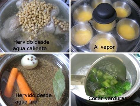 Cómo cocer o hervir alimentos Técnicas de cocina