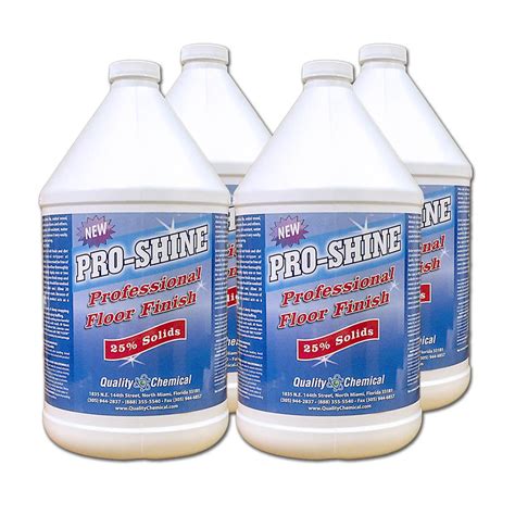 Pro Shine High Shine Commercial Floor Finish Wax 4 Gallon Case