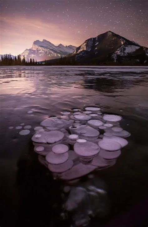 Frozen Methane Bubbles That Transform Abraham Lake