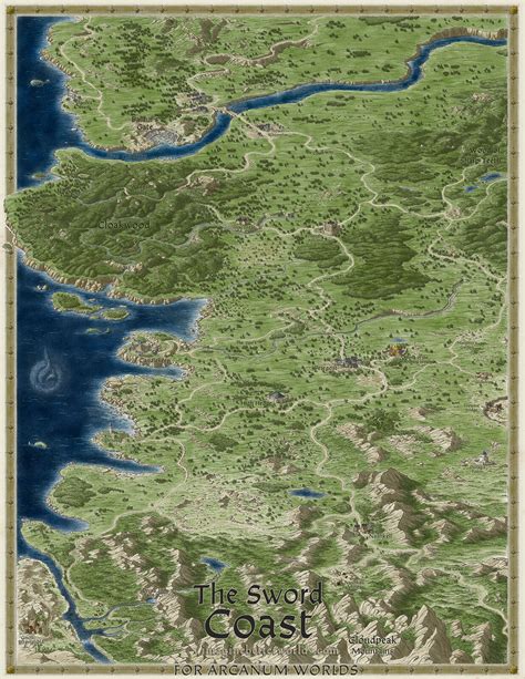 John Stevenson Baldurs Gate Sword Coast Map