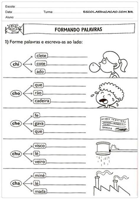 Atividades Com Ch Para Imprimir Atividades Educativas