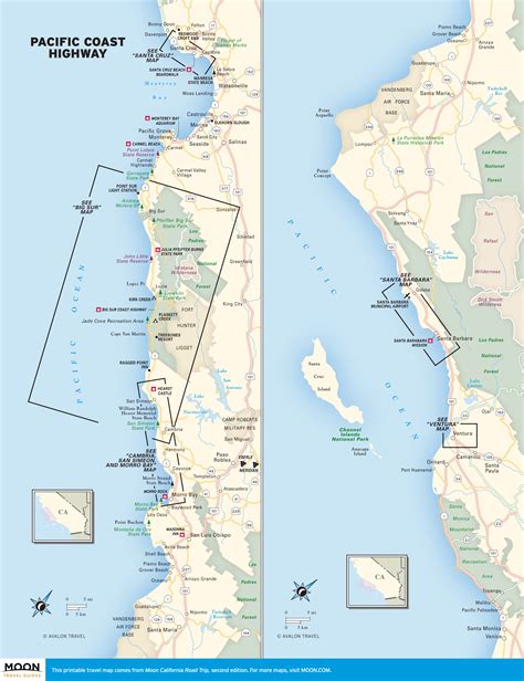Printable Pacific Coast Highway Map