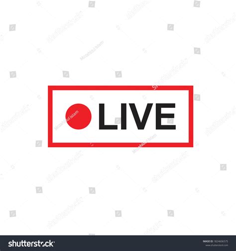Live Stream Sign Emblem Logo Social Stock Vector Royalty Free