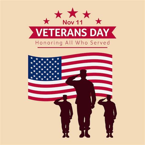 Premium Vector Veterans Day Honor And Valor Editable Vector