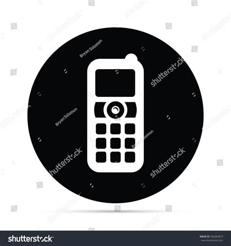 Circular Cell Phone Icon Stock Vector Royalty Free 432064873