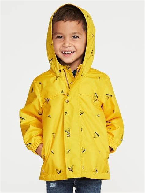 Water Resistant Hooded Raincoat For Toddler Boys Toddler Raincoat