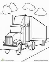 Coloring Truck Semi Pages Trucks Peterbilt Cut Trains Drawing Color Printable Driver Kids Small Sheets Birthday Printables Monster Worksheet Templates sketch template