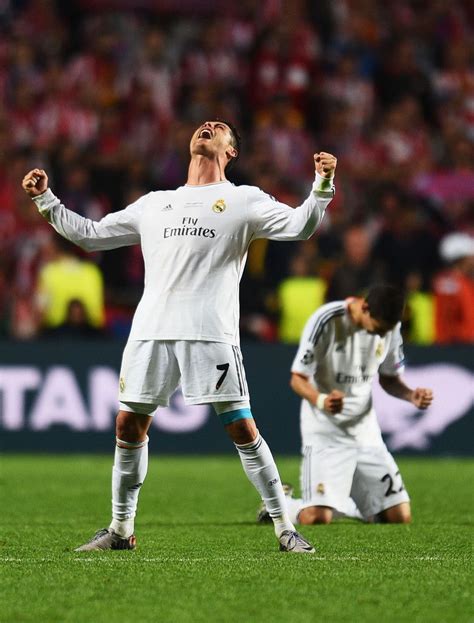 Cristiano Ronaldo Celebrates Victory After The Uefa Champions League