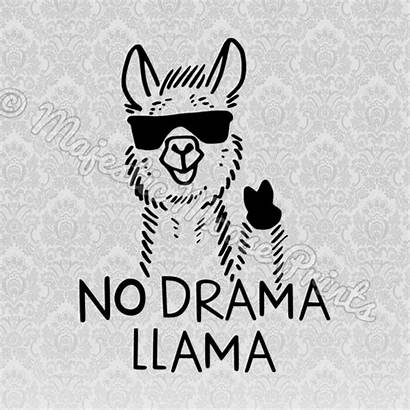 Llama Svg Drama Clipart Cut Funny Quotes