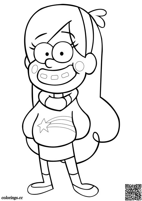 Mabel Pines Coloring Pages Gravity Falls Coloring Pages Colorings Cc
