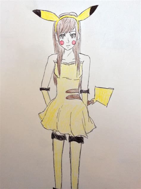 Art Homework Pikachu Costume Girl By Bambishim On Deviantart
