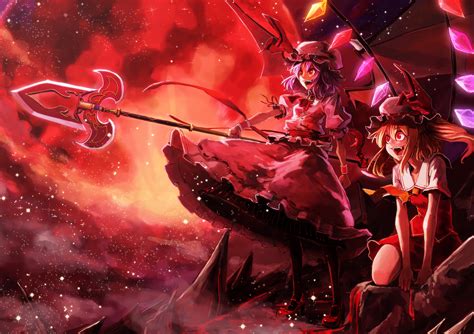 Girls Fang Flandre Scarlet Holysnow Remilia Scarlet Spear