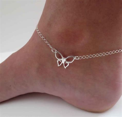 Sterling Silver Butterfly Ankletankle Braceletbody Jewelryfoot