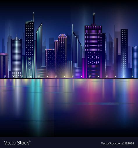 Night City Royalty Free Vector Image Vectorstock Affiliate