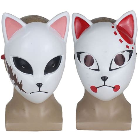 Demon Slayer Kimetsu No Yaiba Kamado Tanjirou Sabito Mask Fox Resin