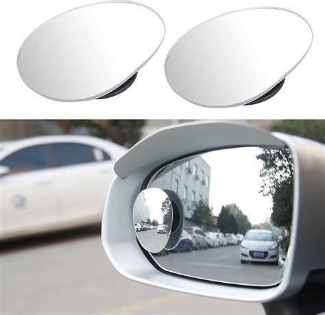 2 Packs Car Blind Spot Mirrors Easy Install Blind Spots Mirrors Exterior Hd Glass