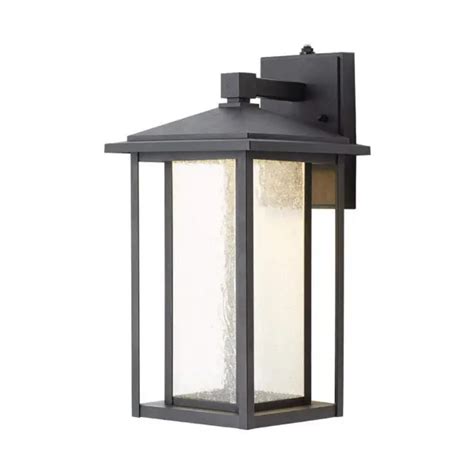 Home Decorators Collection Black Medium Outdoor Seeded Glass Dusk To