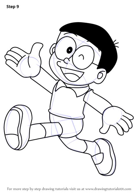 How To Draw Nobita From Doraemon Doraemon Step By Step