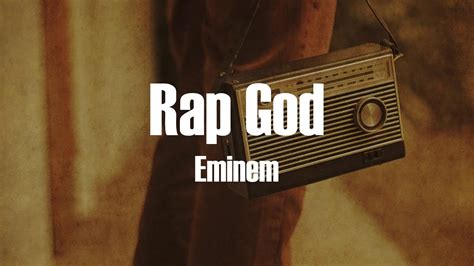 Eminem Rap God Lyrics Youtube