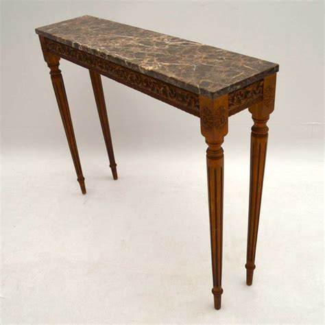 Antique French Marble Top Gilt Wood Console Table Marylebone Antiques