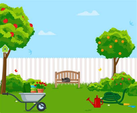 Front Or Back Yard Illustrations Royalty Free Vector Graphics And Clip