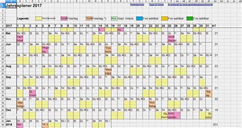 Vergessen sie nicht, lesezeichen zu setzen bauzeitenplan excel vorlage download mit ctrl + d (pc) oder command + d (macos). Terminplaner Excel Vorlage Kostenlos Süß Jahresplaner ...