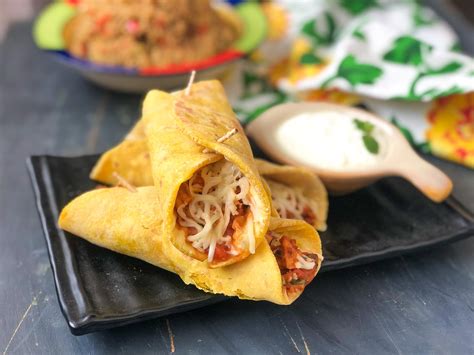 Chicken Taquitos Recipe A Classic Mexican Appetizer By Archanas Kitchen