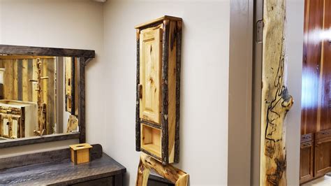 Hickory 1 Door Medicine Cabinet — Ez Mountain Rustic Furniture