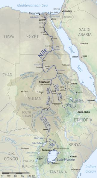 nile river geography map