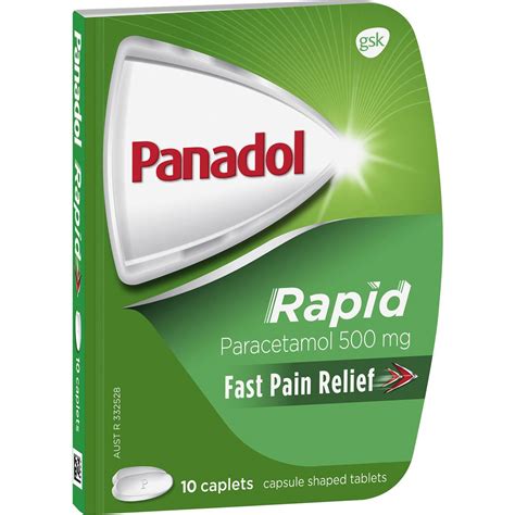 Panadol Rapid For Fast Pain Relief With Paracetamol 500mg 10 Pack