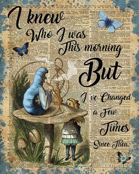 Alice In Wonderland Quote Vintage Dictionary Art Poster By Anna W