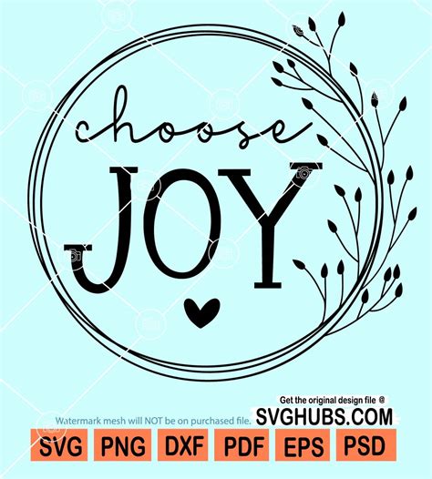 Choose Joy Svg Joy Svg Choose Happiness Svg Christmas Saying Svg