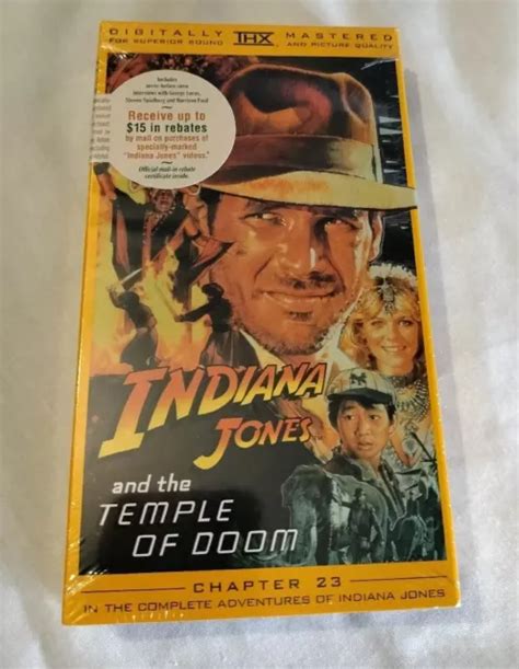 INDIANA JONES AND The Temple Of Doom THX VHS Factory Sealed New 8 99