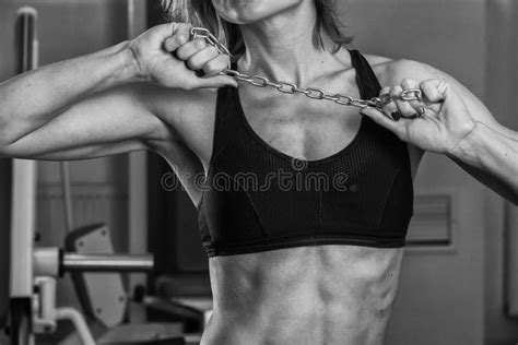 girl with perfect body in the gym stock image image of indoors adult 54420017