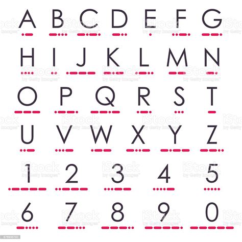 (numbers from zero to one hundred alphabetically sorted). Alphabet And Numerals In Morse Code stock vector art ...
