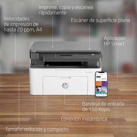 Multifuncional Hp M135w Blanca Multifuncionales Laser