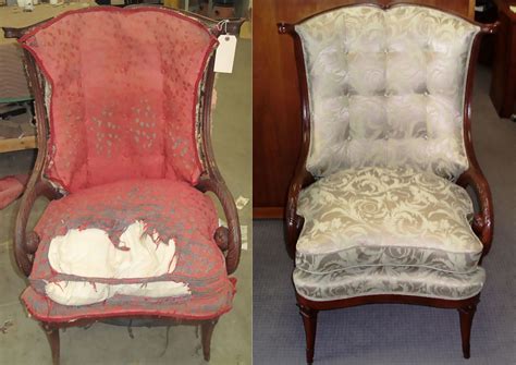 Use similar methods for removing stains. Antique Chair — Before and After - Thomas G Upholstery