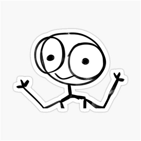 Funny Stick Figure Sticker For Sale By Artycove Redbubble