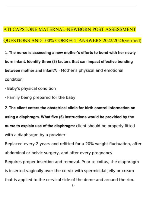 Ati Capstone Maternal Newborn Post Assessmentprivacy